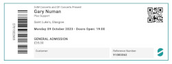 Gary Numan Glasgow Ticket 09102023